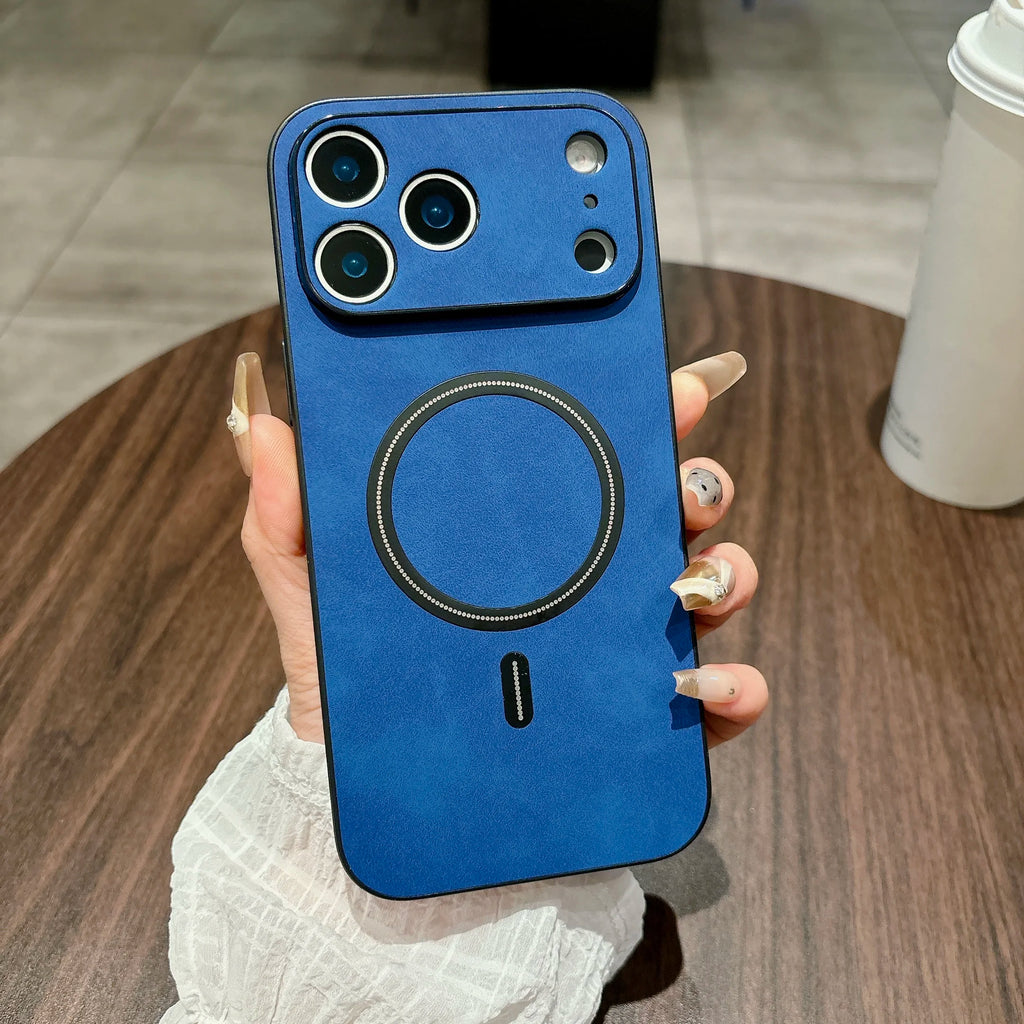 Magnetic Leather Case for iPhone 17 Pro Max 17 Air 17Pro Cover Magnet for Mag-safe Anti-knock All-round Camera Protector Shell