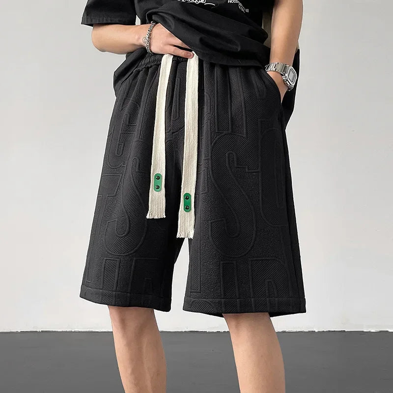 Shorts for Men Summer Running Casual Jogging Sport Short Pants Letter print Solid Color Drawstring Loose Dry Gym beach short man