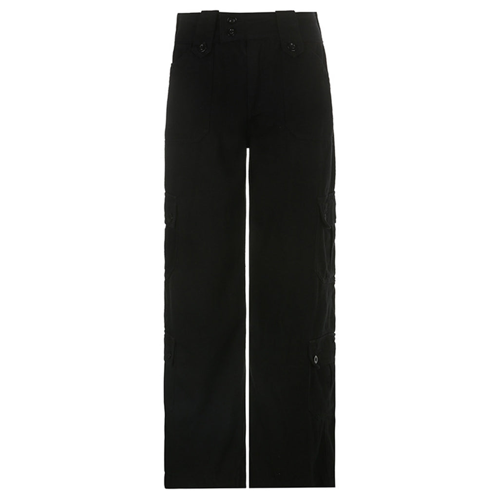 Women'S Jeans Baggy Cargo Pants Streetwear Drawstring Casual Loose Wide Leg Trousers Pantalones Hip Hop Joggers Sweatpants 청바지