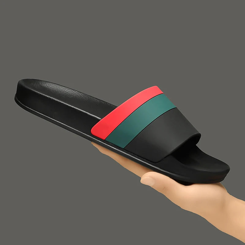 YRZL Men Slippers Summer Soft Sandals Breathable Lightweight Slides for Men Non-Slip Comfortable Shoes Outdoor Casual Footwear