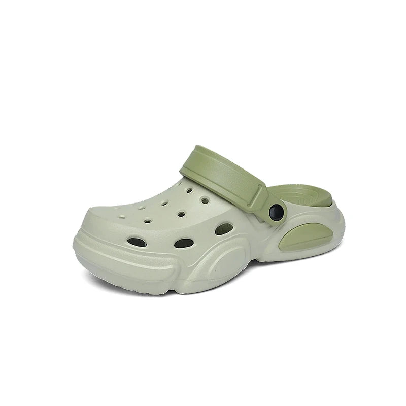 Men's Casual Sandals 2026 Summer Thick-Soled Non-Slip Breathable Closed Toe Beach Slippers Lightweight Comfort Shoes