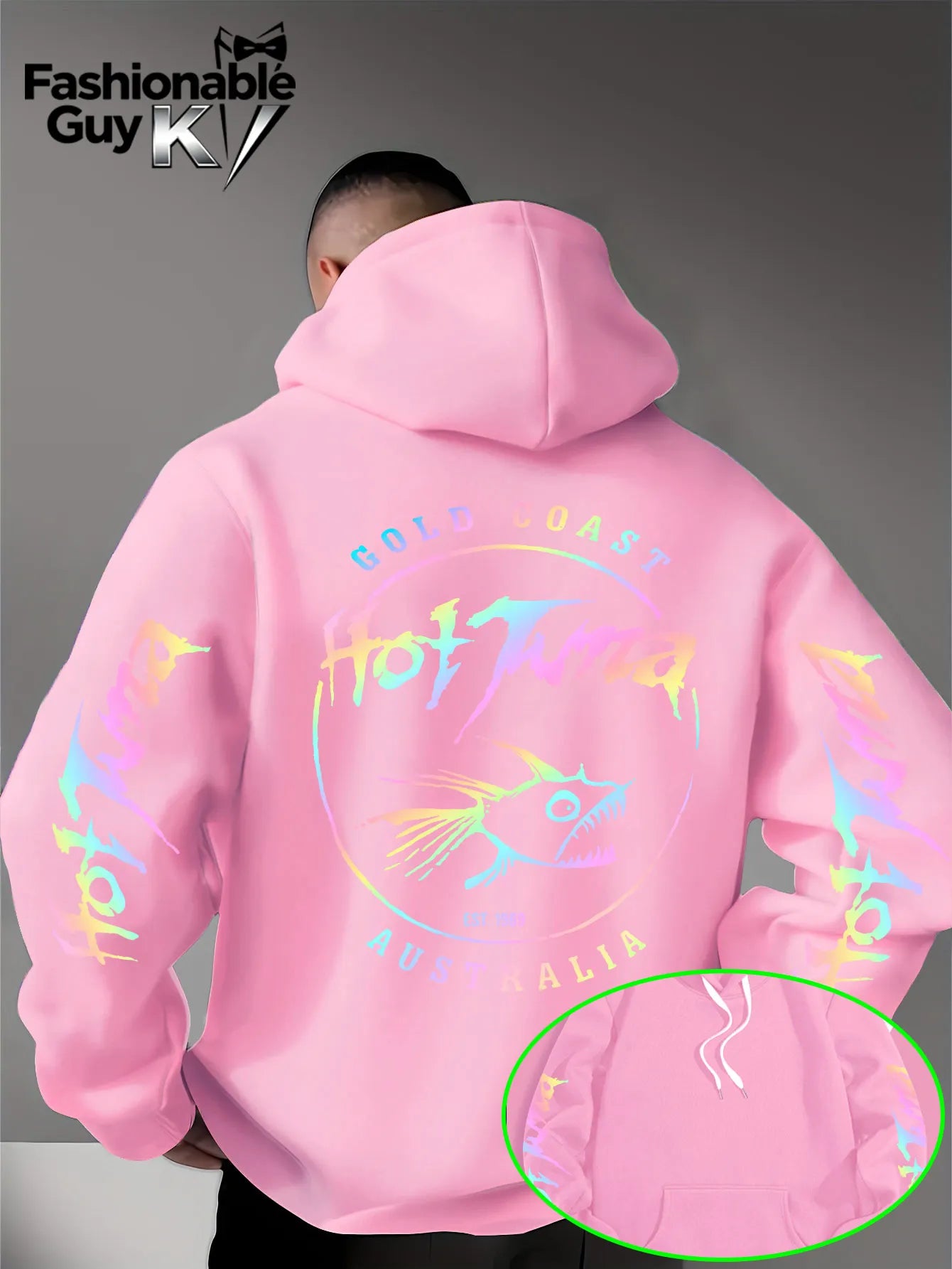 Men Hoodie Hot Tuna Gold Coast Australia 1969 Rainbow Print Casual Streetwear Oversized Sweatshirt Unisex Harajuku Pullover Tops