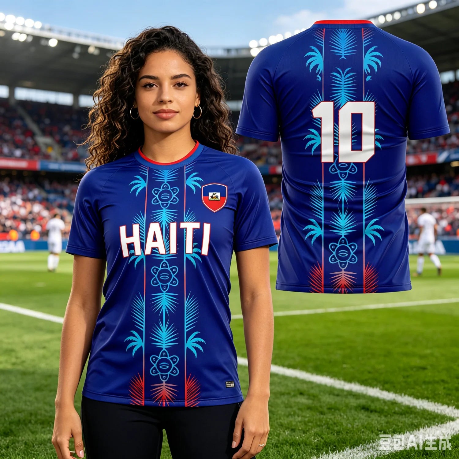 2026 Haiti National Team Jersey 3D T-Shirt,Number Football  Soccer Shirt for Summer T-Shirts for Kid/Adlut