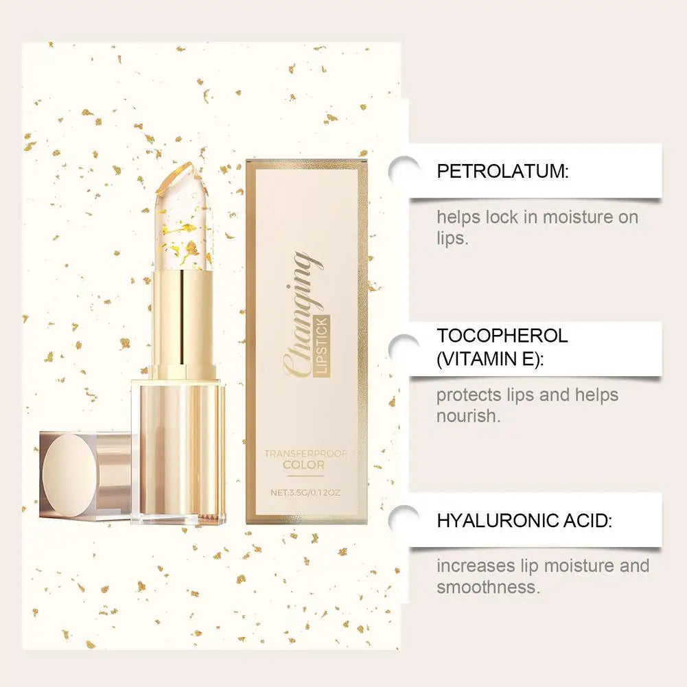 Color Changing Lipstick Deeply Moisturizing and Repairing Chapped Lip Lines Long Lasting 24H Moisturizing Glossy Shine Lip Gloss