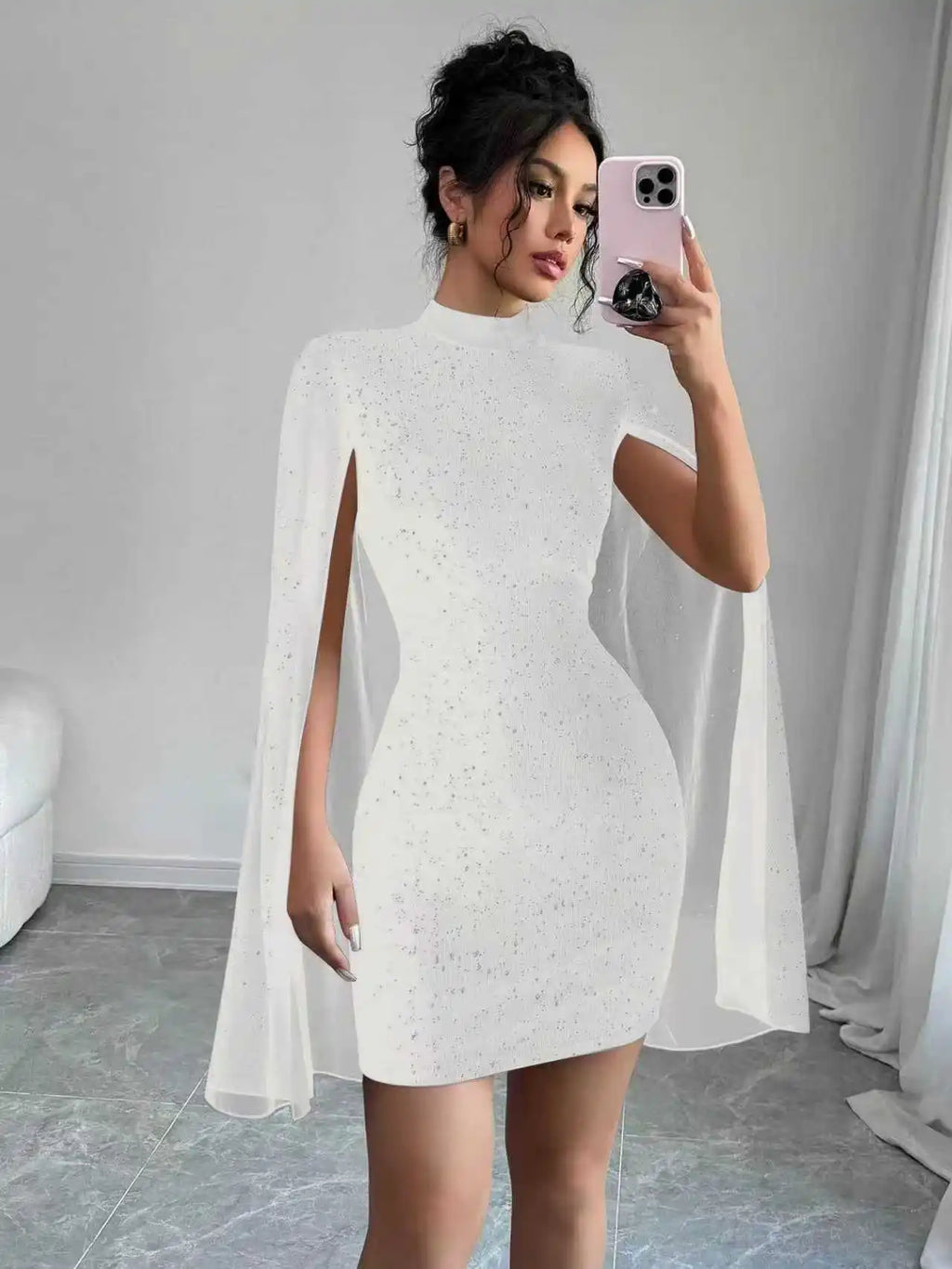 French Noblewoman Style Pearl Shawl Dress round Neck Tuxedo Slim Fit Evening Gown for Parties And Dates Elegant High-End Fashion
