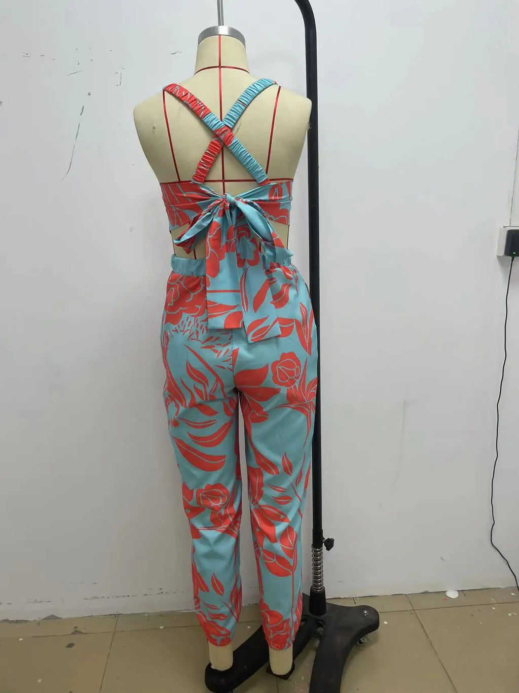 Women's Jumpsuit Elegant Sexy Suspender Printed Jumpsuits Casual Hip Waist Overalls Romper For Women Spring Summer 2023