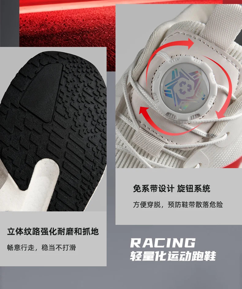 Men's Running Shoes Rotating Buckle Jogging Foam Carbon Plate Cushioning Women's Training Shoes Sneakers