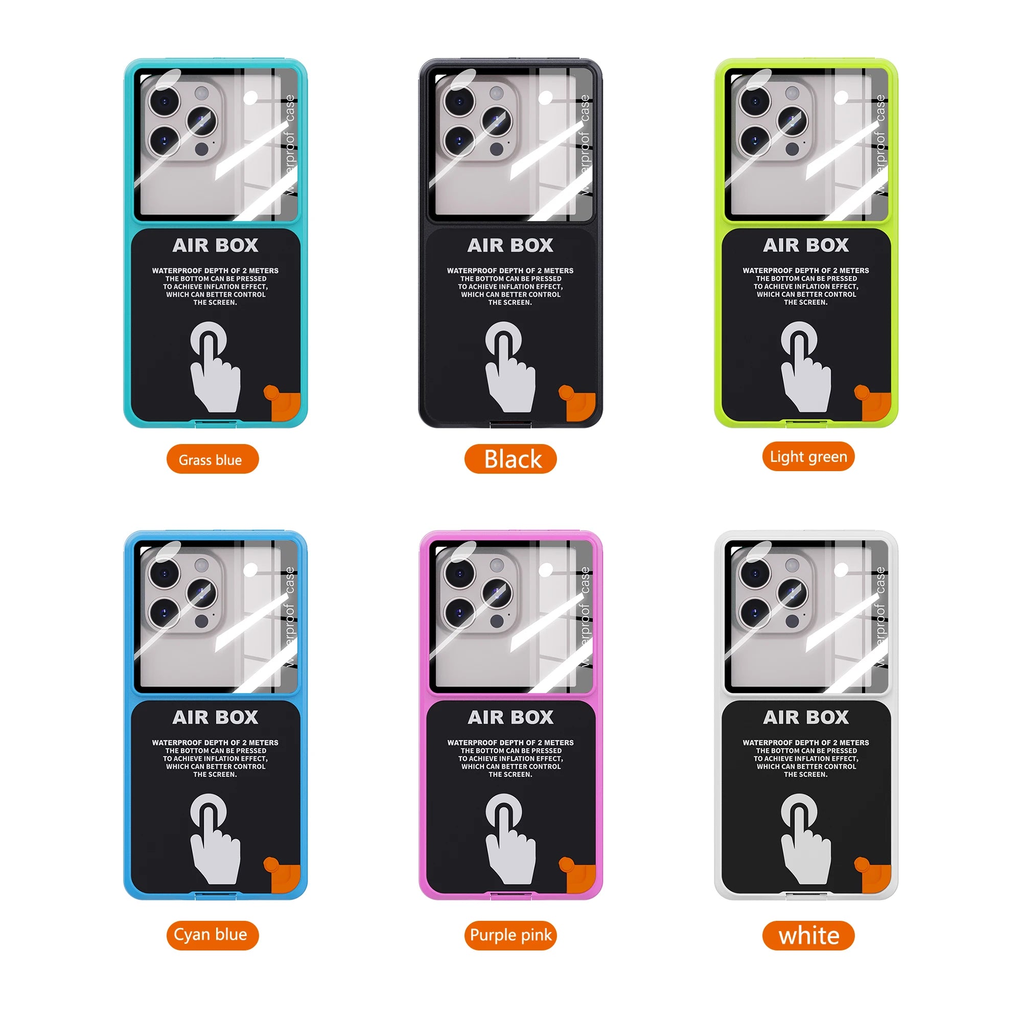 Shellbox Waterproof Phone Case for 6.9' Devices Transparent Universal Touch Screen Underwater Dust And Drop Protection IP68 New