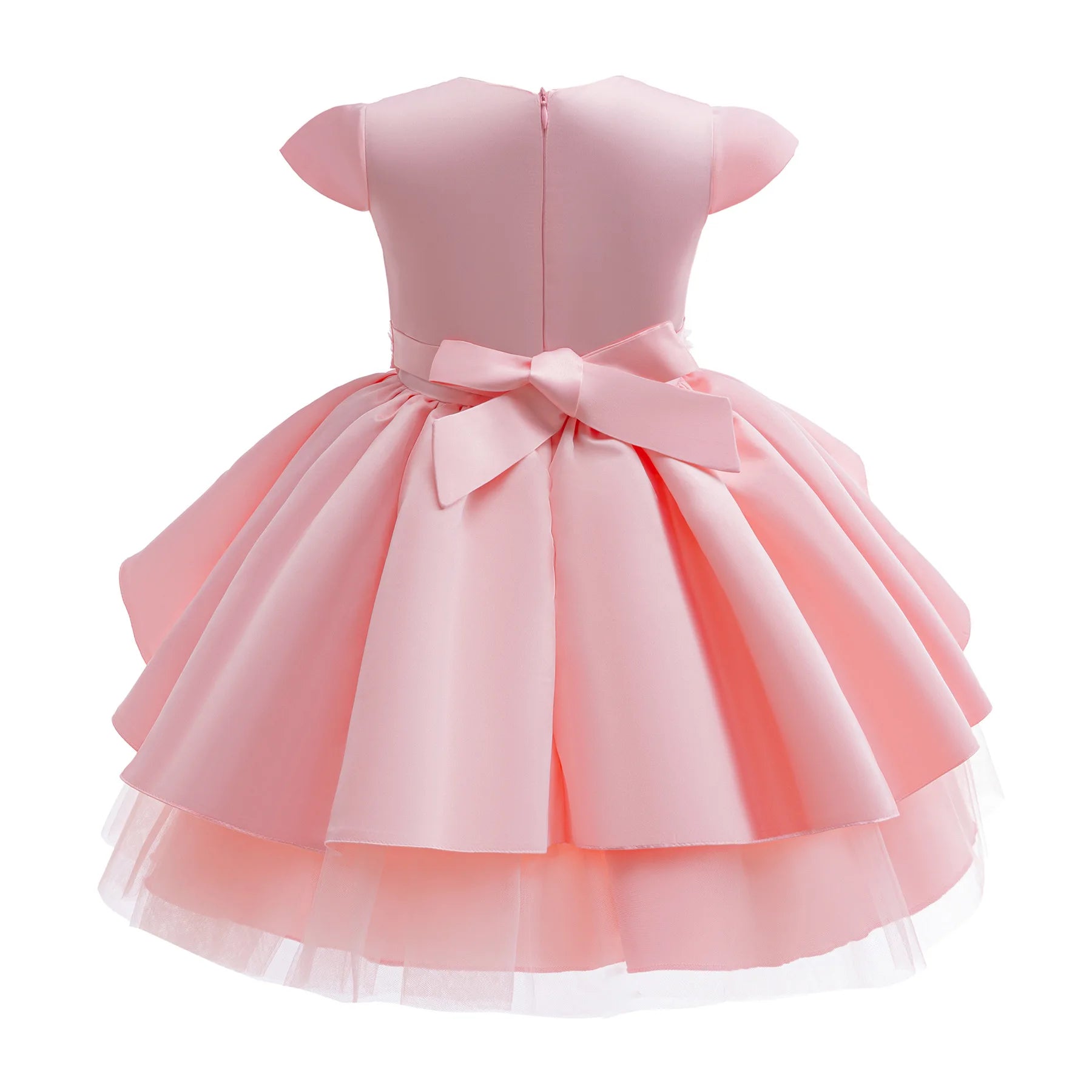Children's Dress 3D Embroidered Evening Dress Flower Girl Princess Dress For Children Performance Wedding Birthday Gown
