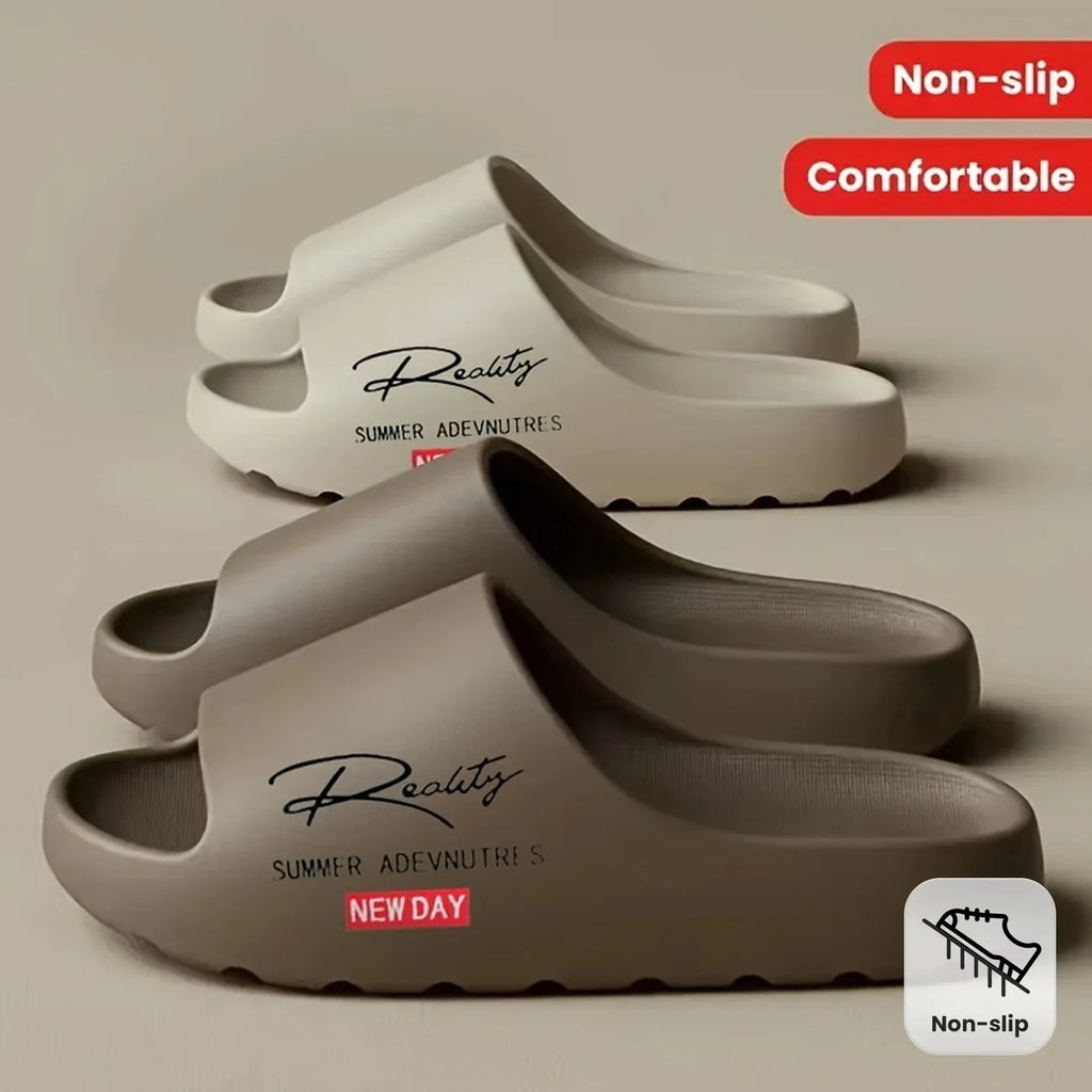 Men's High-End Summer Slippers with a Soft, Comfortable Feel, Couple's Style, Trendy Indoor and Outdoor Casual Fashion Slippers