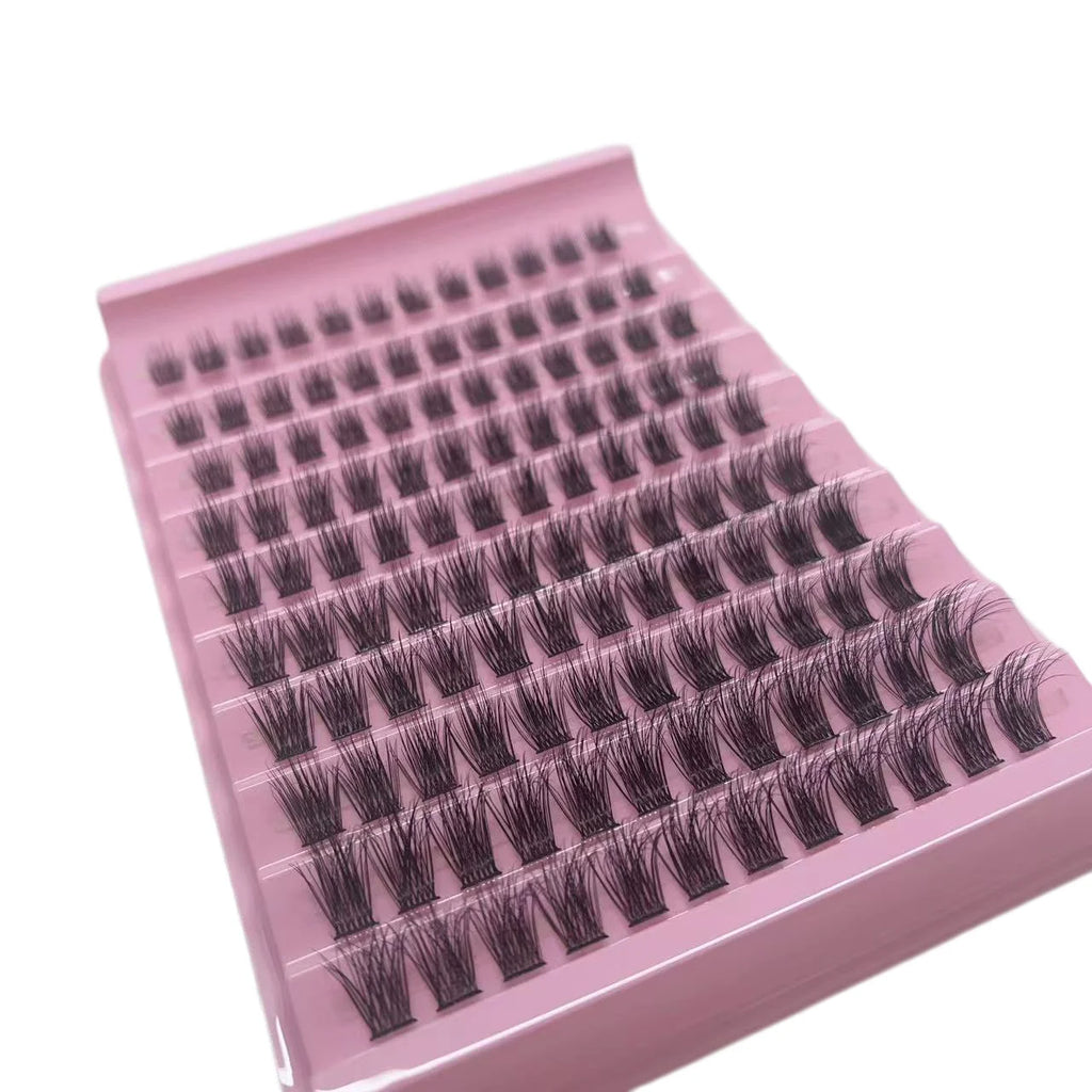MIAOJIE DIY Clusters Eyelashes 0.07mm D Curl 9-16mm Mixed Natural Eyelash Extension DD Curl Personal Eyelash Cluster Makeup Tool