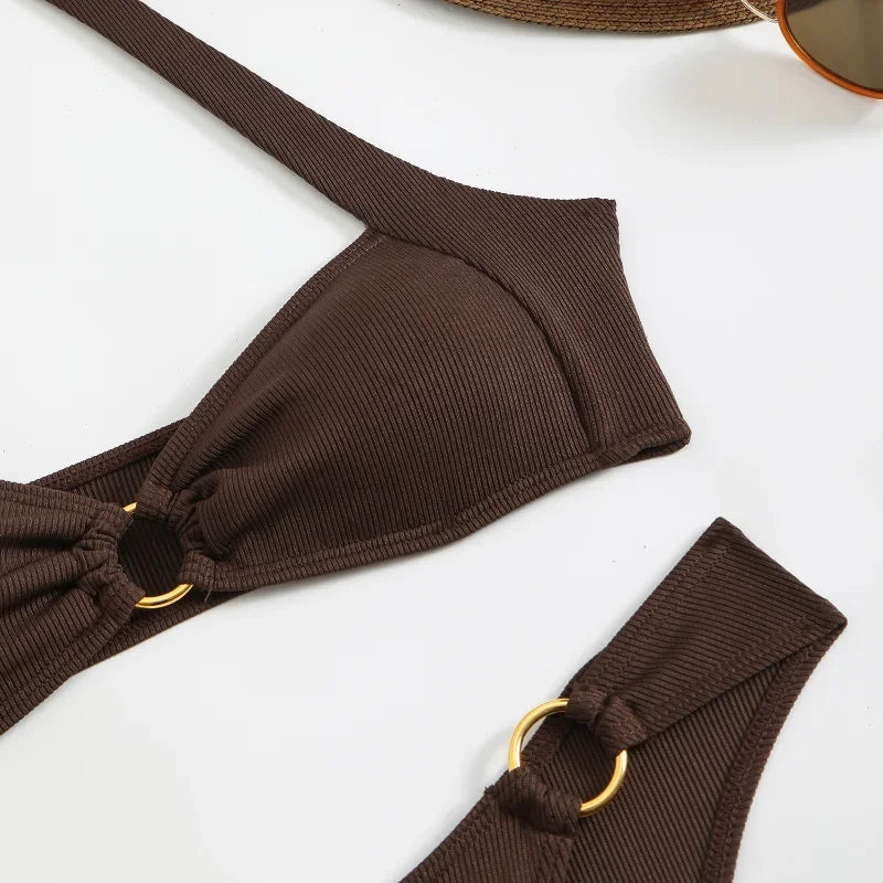 Sexy Women's Swimsuit 2026 Summer Bikini Two-piece Swimwear for Woman Beachwear Halter Bikinis Sets Swimming Beach Bathing Suits
