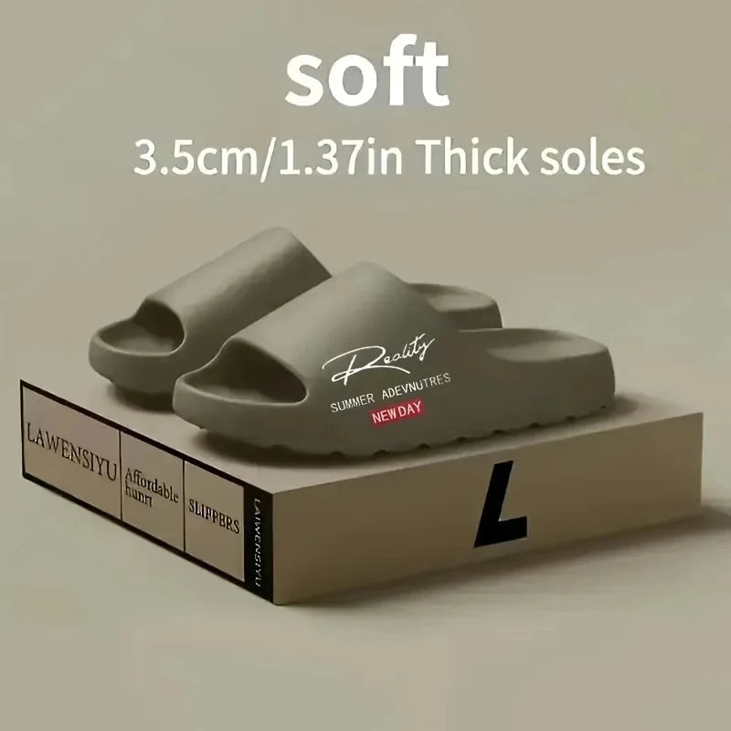 Men's High-End Summer Slippers with a Soft, Comfortable Feel, Couple's Style, Trendy Indoor and Outdoor Casual Fashion Slippers