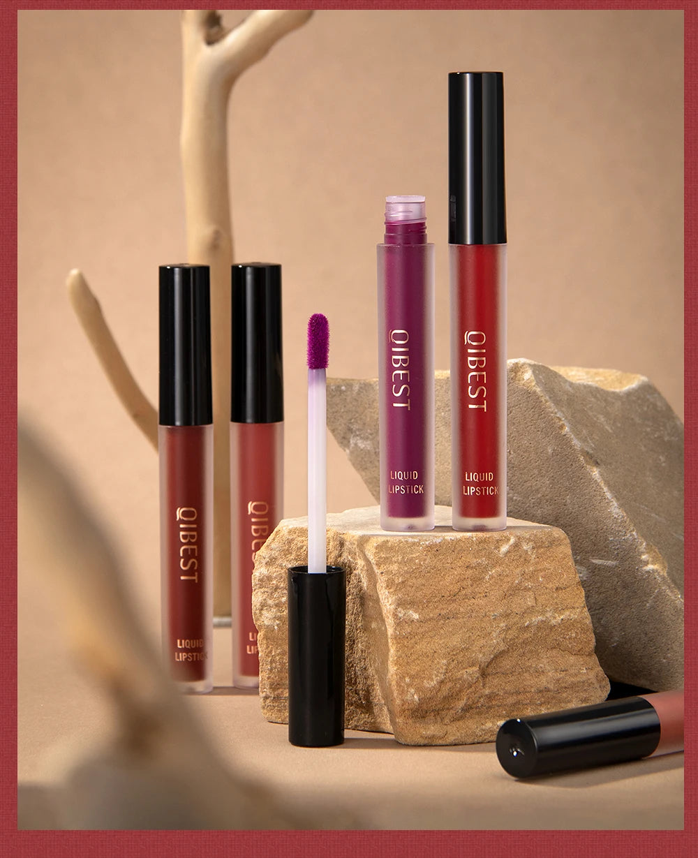 3pcs Lip Makeup Sets Lip Gloss Glaze Tint Long-lasting Matte Liquid Lipstick Waterproof Sweatproof Lip Liner Pencil Contour Kits