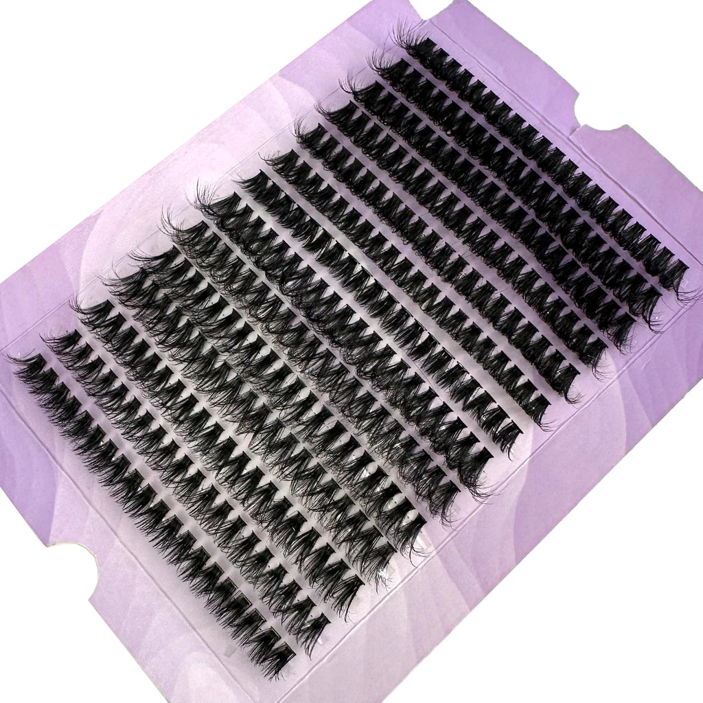 New 14 Rows 5D Fluffy Cluster Lashes 60D+80D/80D+100D Thick Eyelash D/DD Curl 9-16mm Mix Individual Lashes DIY Lash Extensions