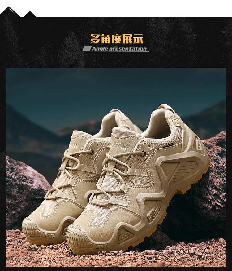 Men Sneakers 2025 Autumn New Outdoor Hiking Shoes Retro Platform Non-slip Casual Sneakers Lace-up Climbing Shoes Sports Shoes