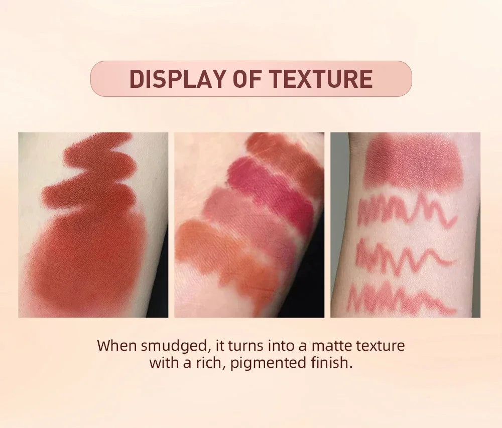 2pcs Lipstick Lipliner Pen Set Matte Velvet Lip Liner Pencil Contour Makeup Sexy Red Lip Stick Long Lasting Cosmetics