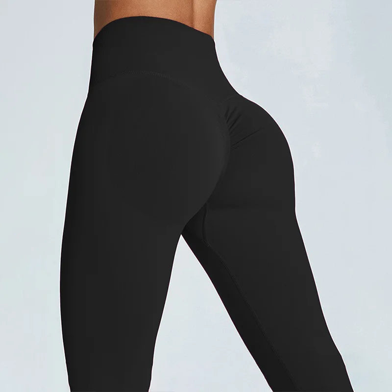 Yoga Leggings Women Seamless Sports Yoga Pants Low Ribbed Band Gym Clothes Fitness Workout Wear Scrunch Bum Tights