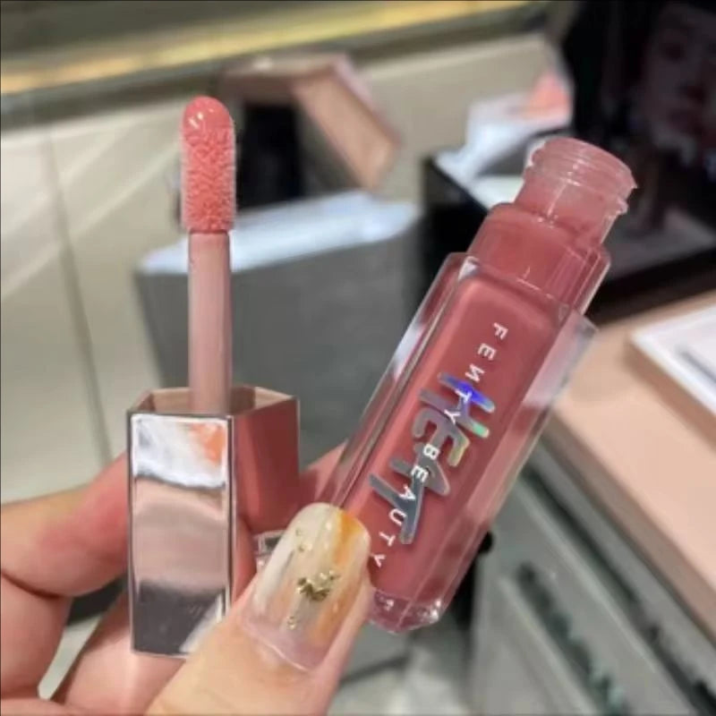 Hot Fenty Beauty Lip Gloss Waterproof Liquid Lipstick Nude Pink Lips Tint Makeup Lip Glaze Cosmetics Red Lip Female Cosmetics