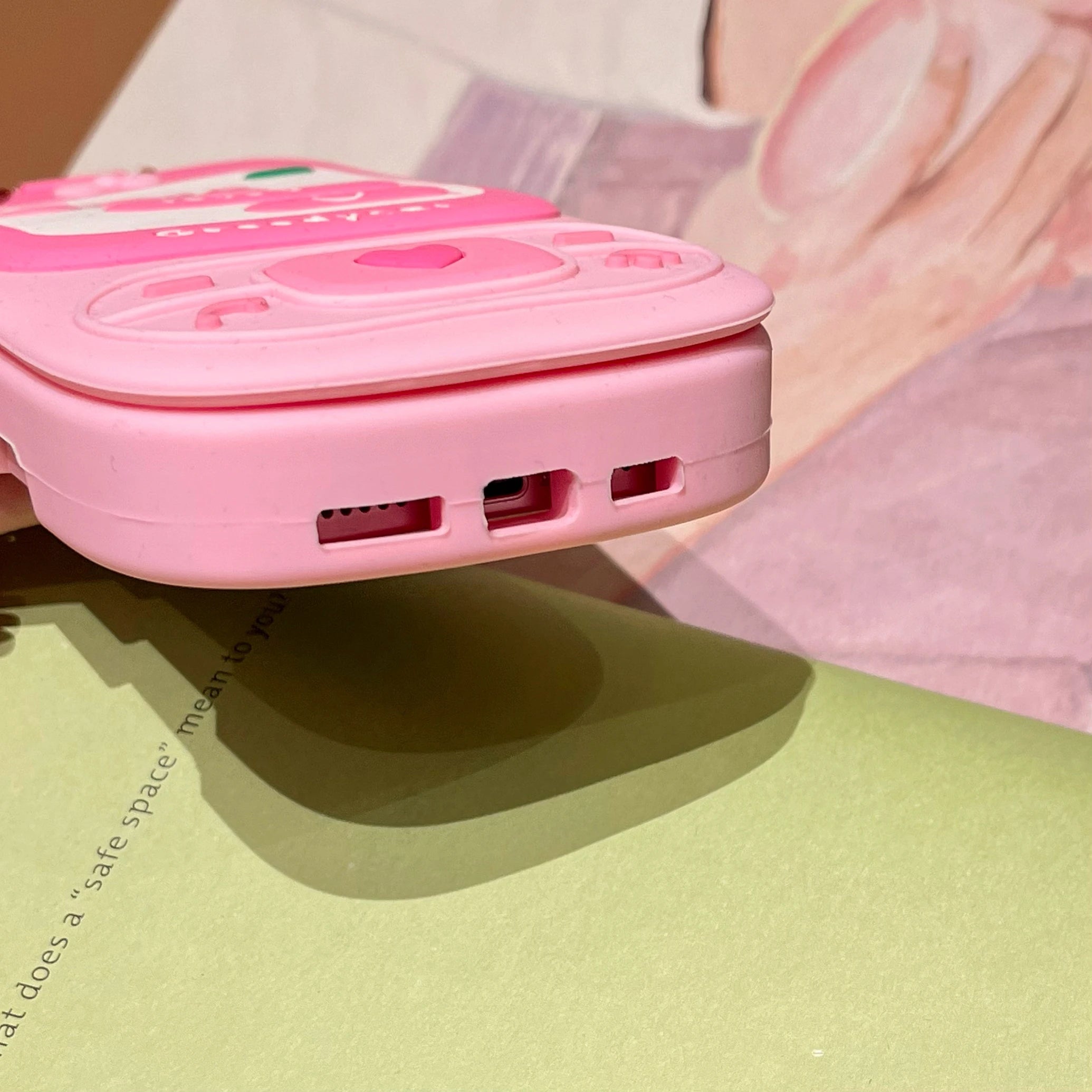 Couple's Fun Accessories Fashionable Pink Push-pull Telephone Design Phone Case For iPhone 13 14 15 16 Pro Max Anti Drop Case