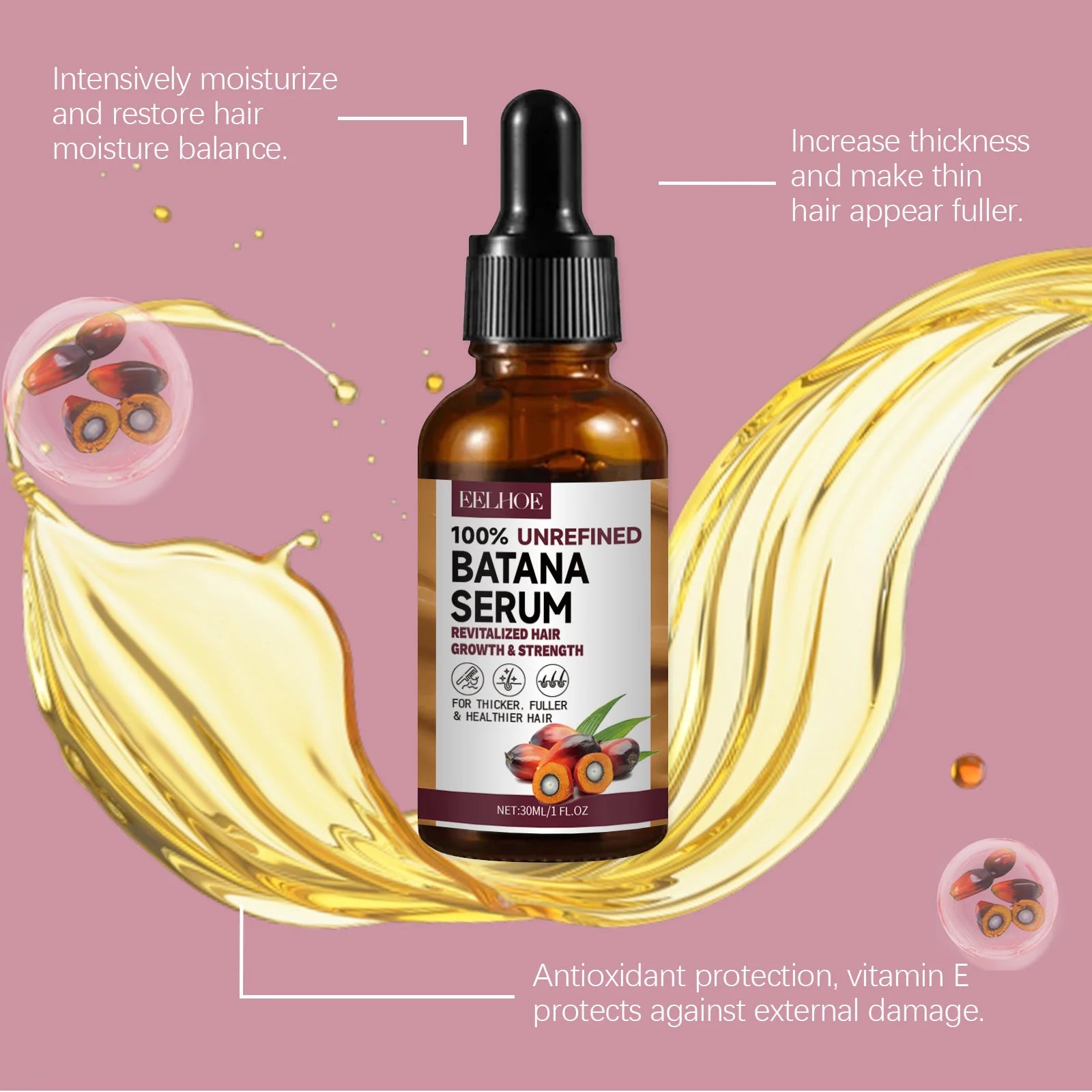 Batana Hair Growth Oil Conditioner Anti Hair Loss Products Fast Growing Hair Mask Nourishing Repair Roots Hair Care for women