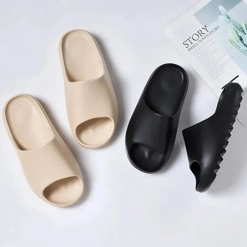 Summer Women Slippers Men Sandals Casual Beach Shoes Soft Bottom Slides Thick Platform EVA Anti-Slip Home Slippers Chaussure
