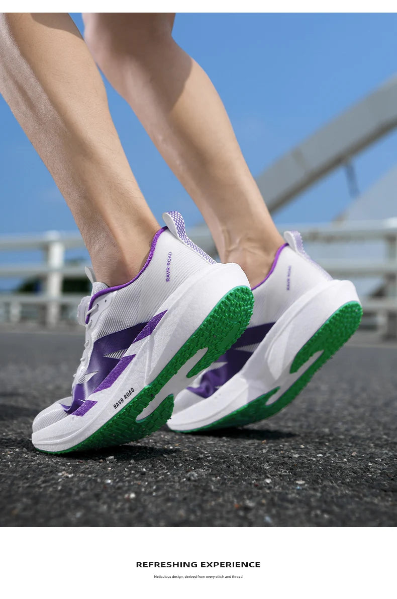Men's Running Shoes Rotating Buckle Jogging Foam Carbon Plate Cushioning Women's Training Shoes Sneakers