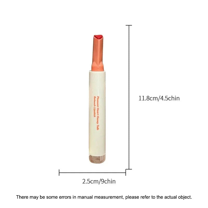 Mirror Glass Solid Lip Glaze moisturizing Heart Shape Water Light Lipstick Pen Jelly Lip Gloss Korean Tint Makeup Girl Cosmetics