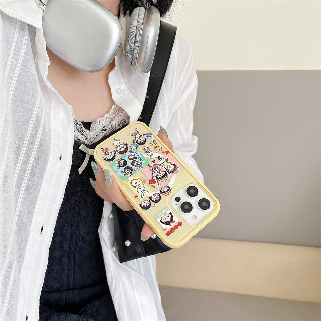 Phone Case For iPhone 16 15 14 13 Pro Max New Cute Cartoon Fashion Girls fundas Protective cover iphone 15 case