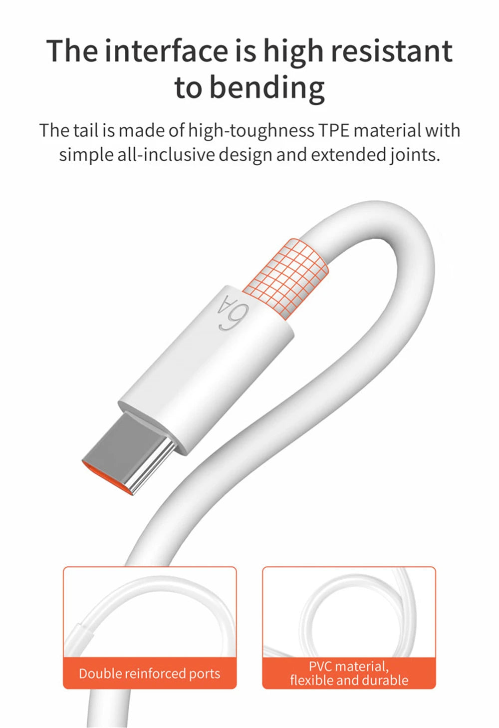 6A 66W Super Fast Charger Type C Cable for Huawei Mate 40 50 60 P50 P60 Nova 8 9 10 Honor 50 70 90 100 200 Lite X7 X8 X9 Magic 5