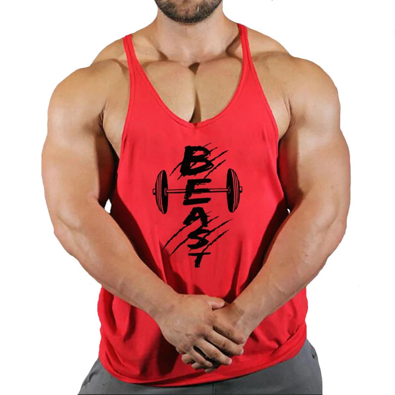 Summer Brand Fitness Tank Top Men Bodybuilding 2023 Train Gyms Clothing Fitness Men Shirt Running Vest Cotton Singlets Muscle