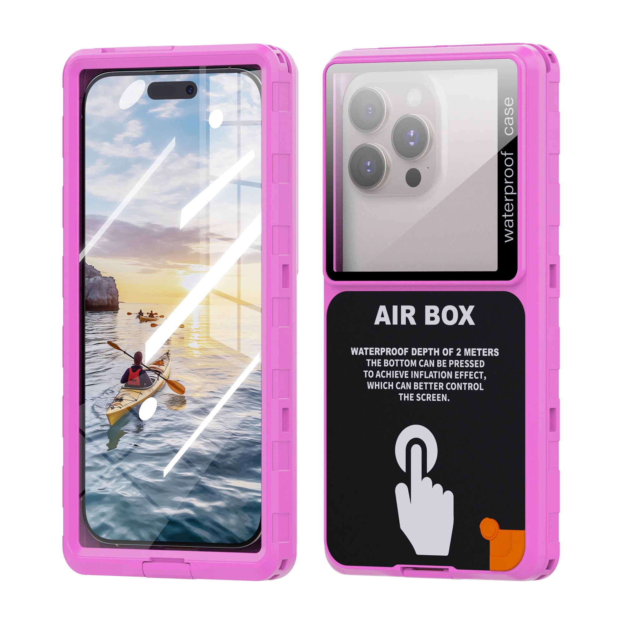 Shellbox Waterproof Phone Case for 6.9' Devices Transparent Universal Touch Screen Underwater Dust And Drop Protection IP68 New