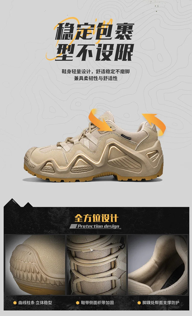 Men Sneakers 2025 Autumn New Outdoor Hiking Shoes Retro Platform Non-slip Casual Sneakers Lace-up Climbing Shoes Sports Shoes