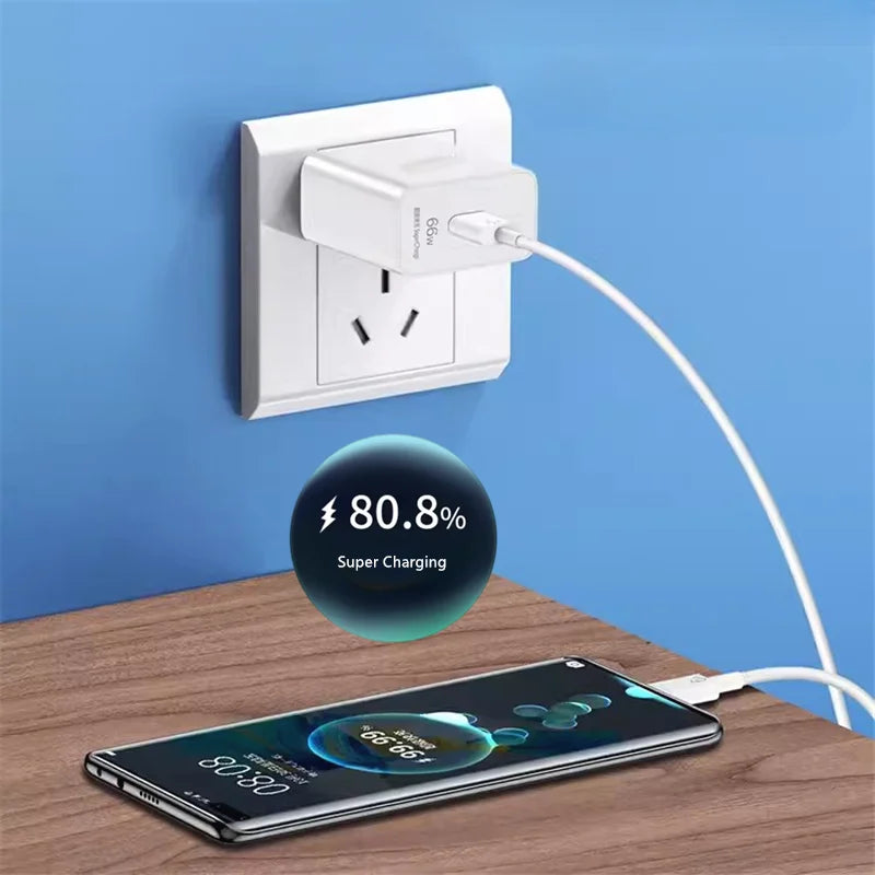 6A 66W Super Fast Charger Type C Cable for Huawei Mate 40 50 60 P50 P60 Nova 8 9 10 Honor 50 70 90 100 200 Lite X7 X8 X9 Magic 5