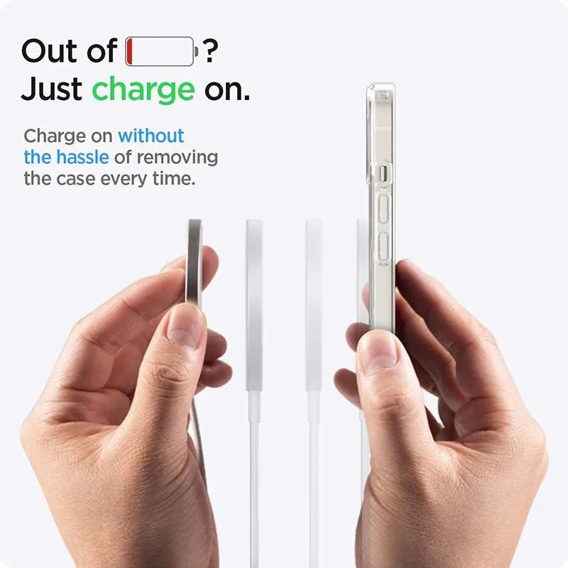 Original Magnetic Transparent Phone Case for Magsafe for iPhone 17 16 15 14 Plus 13 12 11 Pro Max Wireless Charge Back Cover