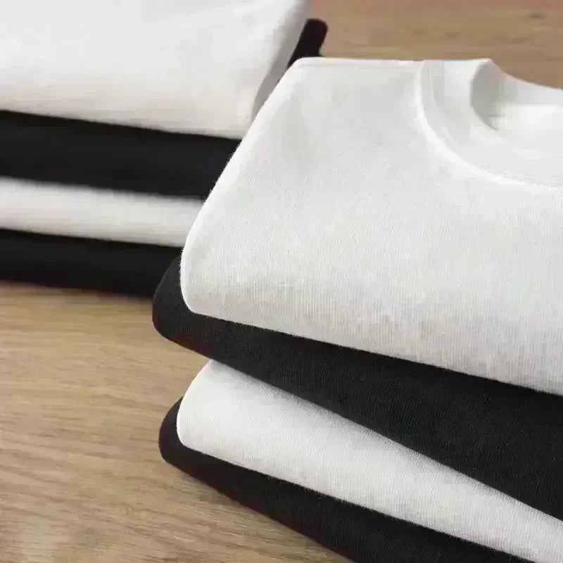 Men's Fashion T-Shirt Short Sleeve DON'T SHOOT Vintage Rainbow Stripe Print Men's T-shirts for Summer