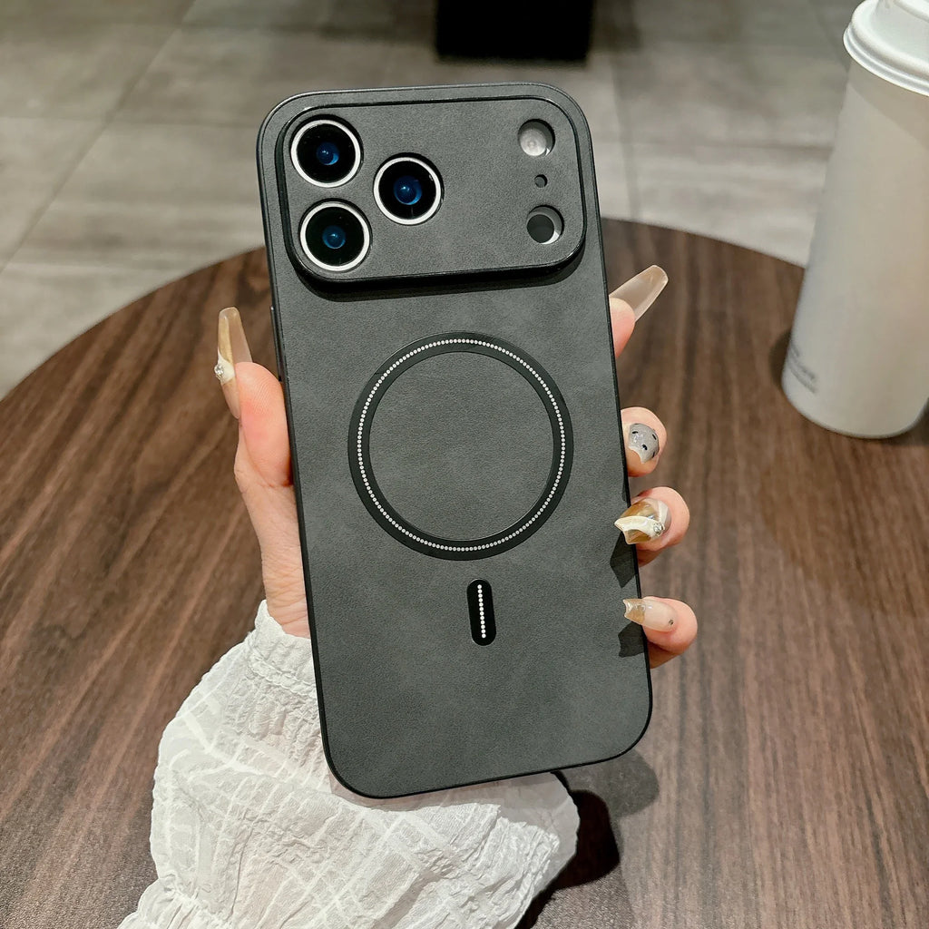 Magnetic Leather Case for iPhone 17 Pro Max 17 Air 17Pro Cover Magnet for Mag-safe Anti-knock All-round Camera Protector Shell