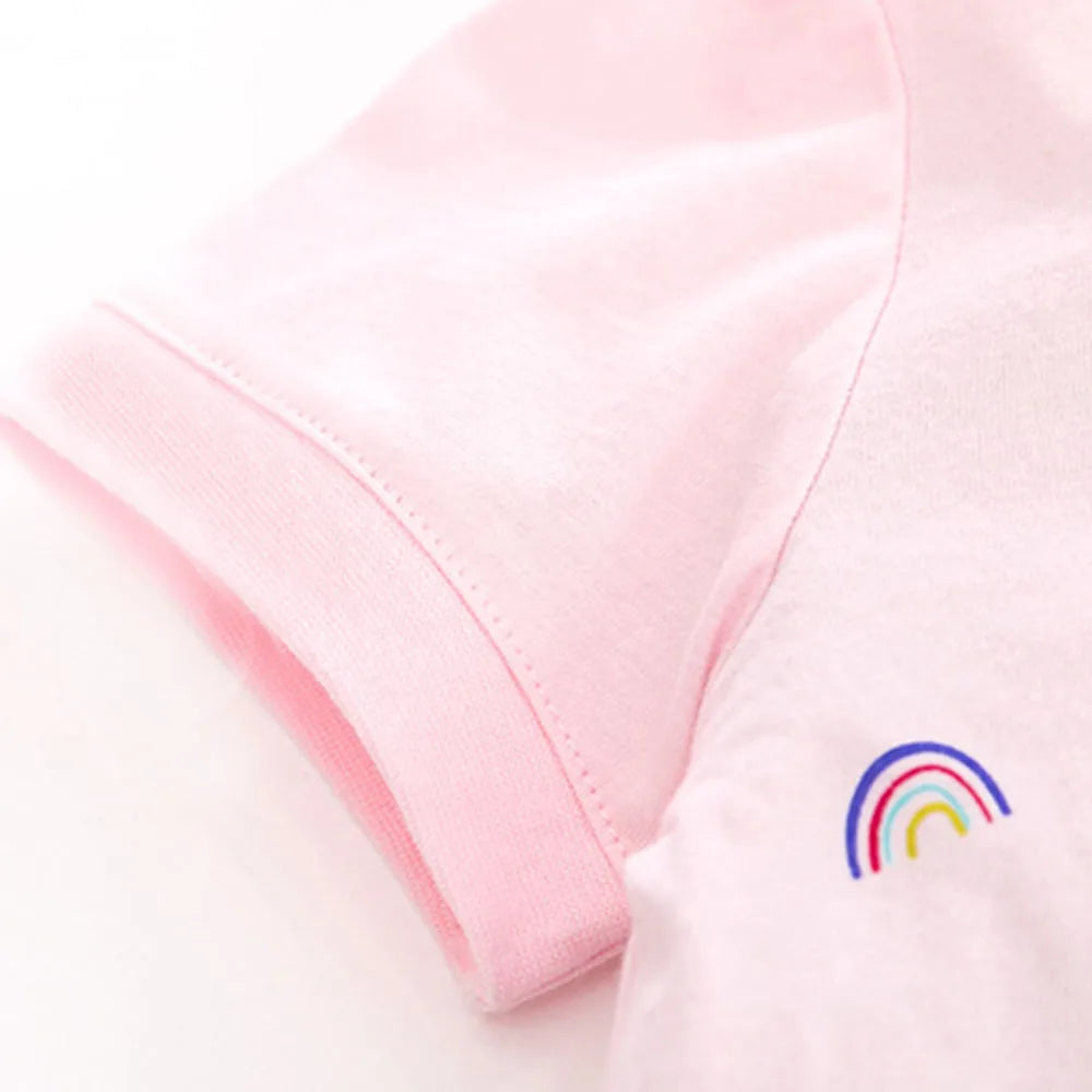 Bear Leader Summer Rainbow Girls Dress Kids Costumes Children's Clothing New Princess Dresses Toddler Kid Ruffles Casual Clothes