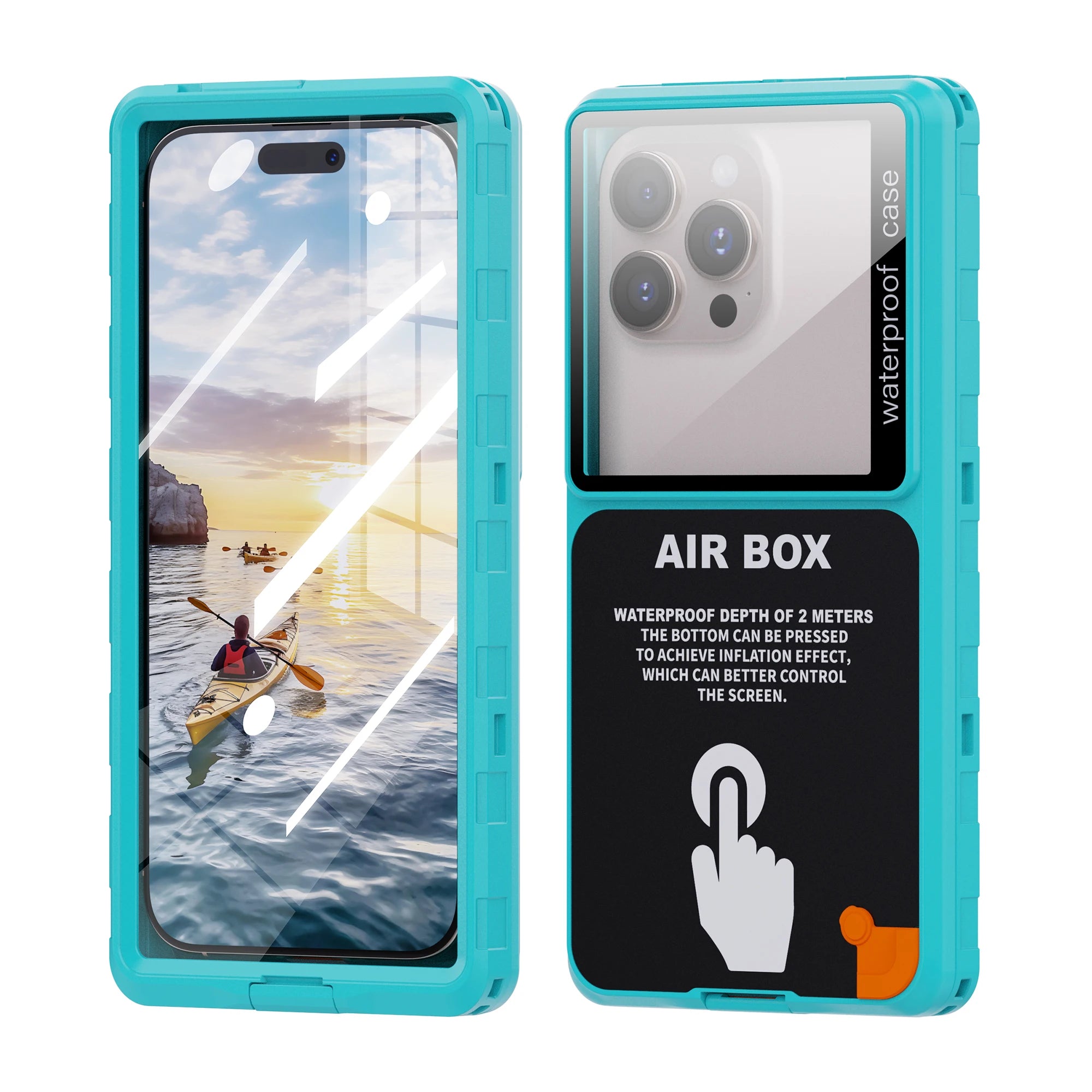 Shellbox Waterproof Phone Case for 6.9' Devices Transparent Universal Touch Screen Underwater Dust And Drop Protection IP68 New