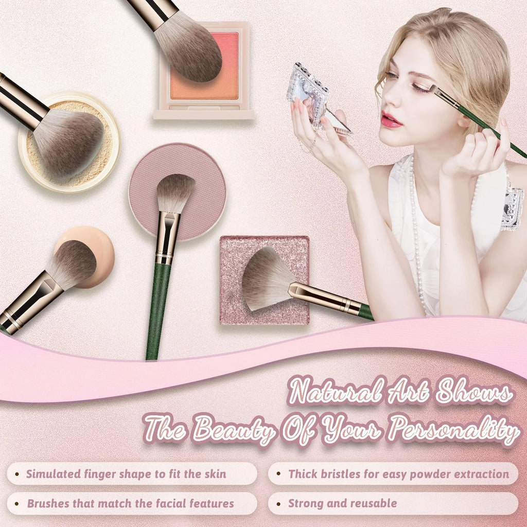 14pcs Soft Makeup Brush Set, Foundation Brush Loose Powder Eyeshadow Brushes, Complete Makeup Tool Set for Beginners And Profess
