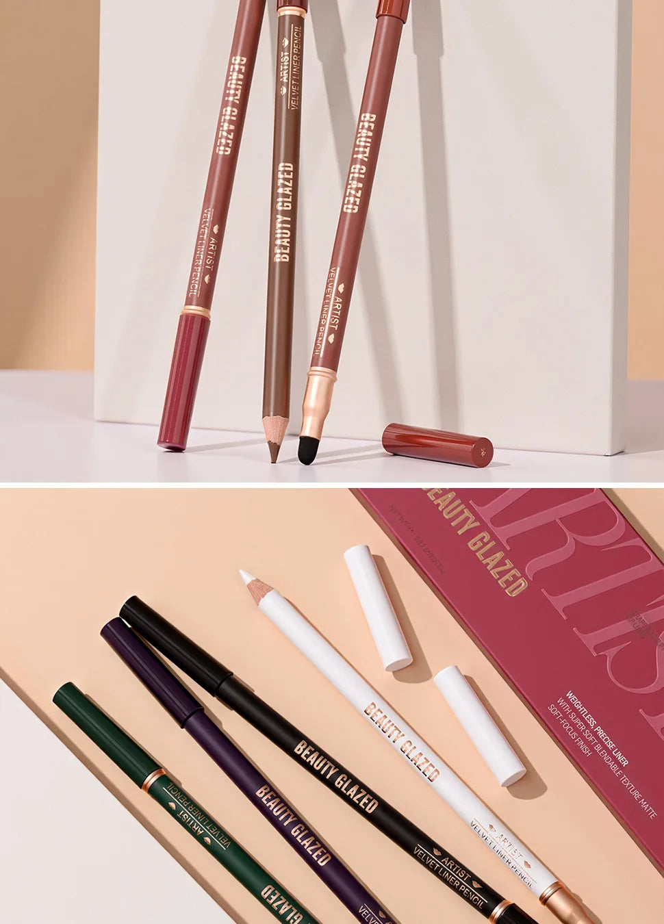 6pcs Matte Dual-Ended Lip Liner Pencils Set Long-Lasting Non-Drying Perfect for Lining Filling Lips Versatile for All Skin Typ