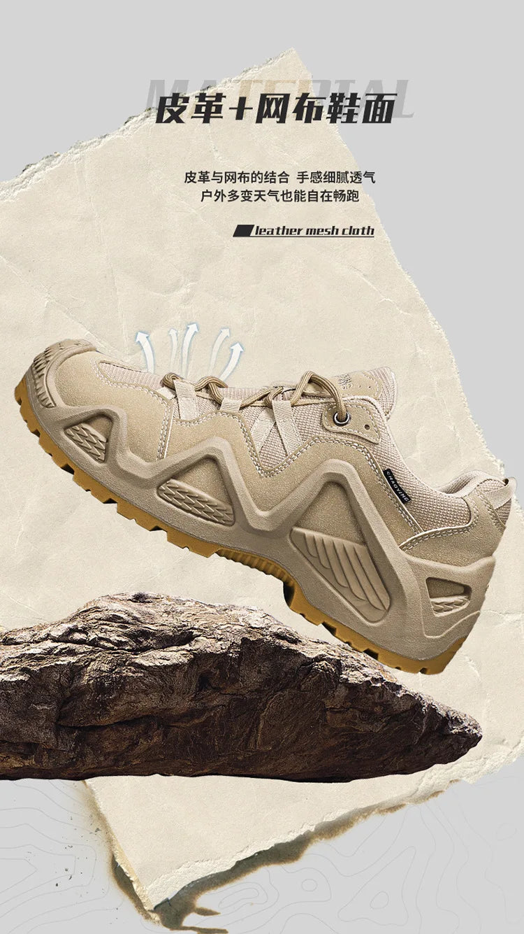 Men Sneakers 2025 Autumn New Outdoor Hiking Shoes Retro Platform Non-slip Casual Sneakers Lace-up Climbing Shoes Sports Shoes