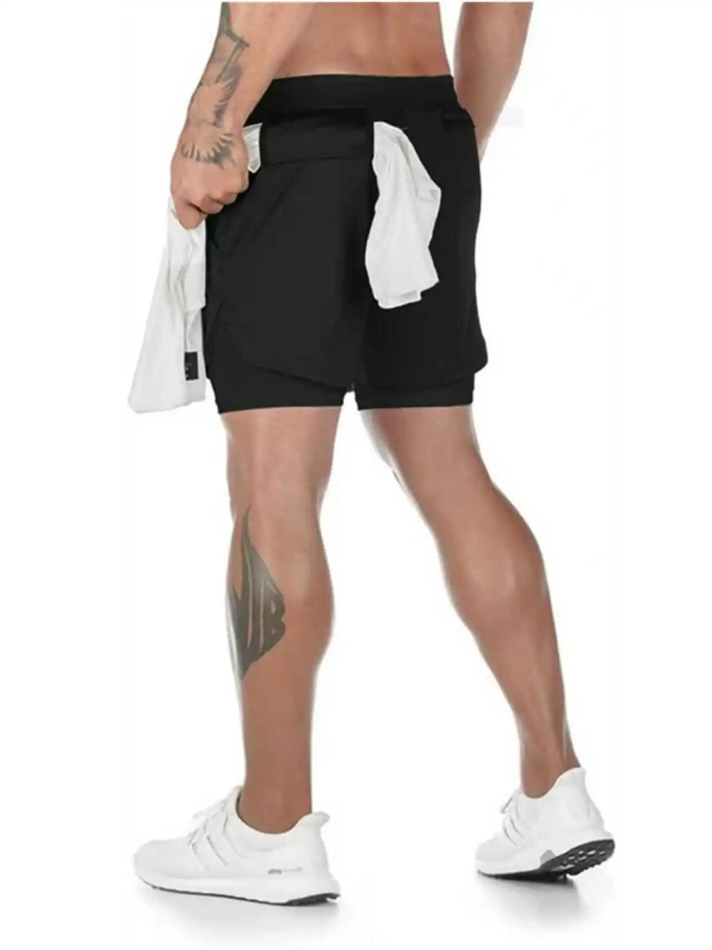 Running Shorts for Men 2-In-1 Fitness Gym Performance New Shorts Summer Casual Quick Dry Workout Compression Jogging Towel Loop