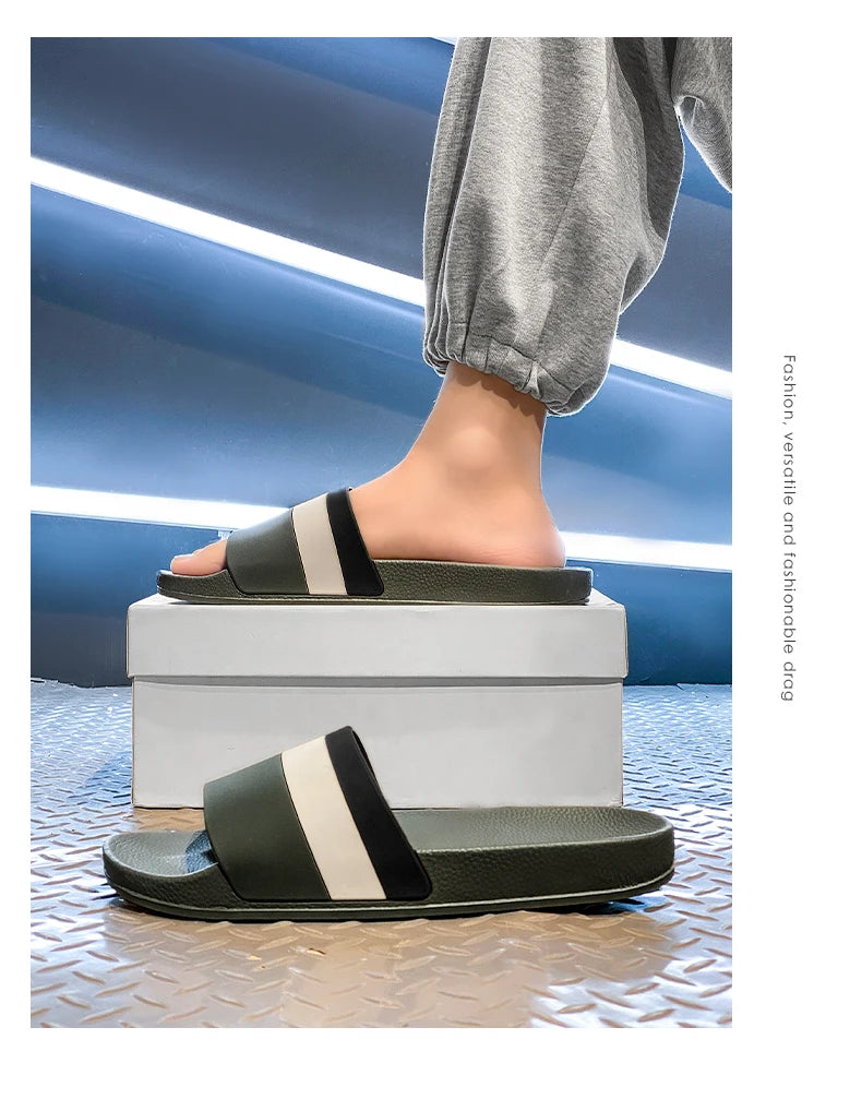 Summer Fashion Men Slippers Comfort Women Sandals Non-slip Indoor Home Bathroom Slides Garden Shoes Outdoor Beach Casual Shoes
