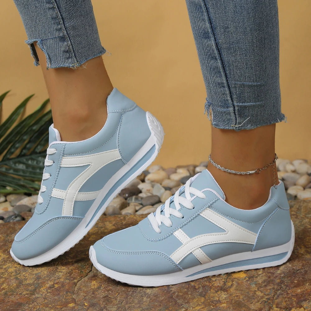 Sneakers Women New Sports Shoes Women's Small White Shoes Fashion Round Toe Lace Up Comfortable Lightweight Running Shoes