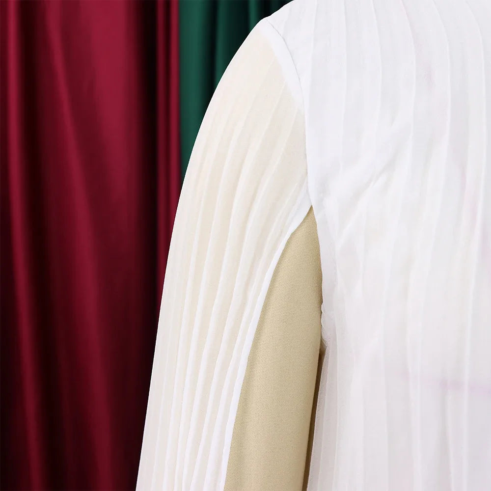 Chiffon Dress for Women Elegant 2024 New Round Neck Batwing Sleeve Loose Knee Length Luxury African Birthday Party Dinner Dress