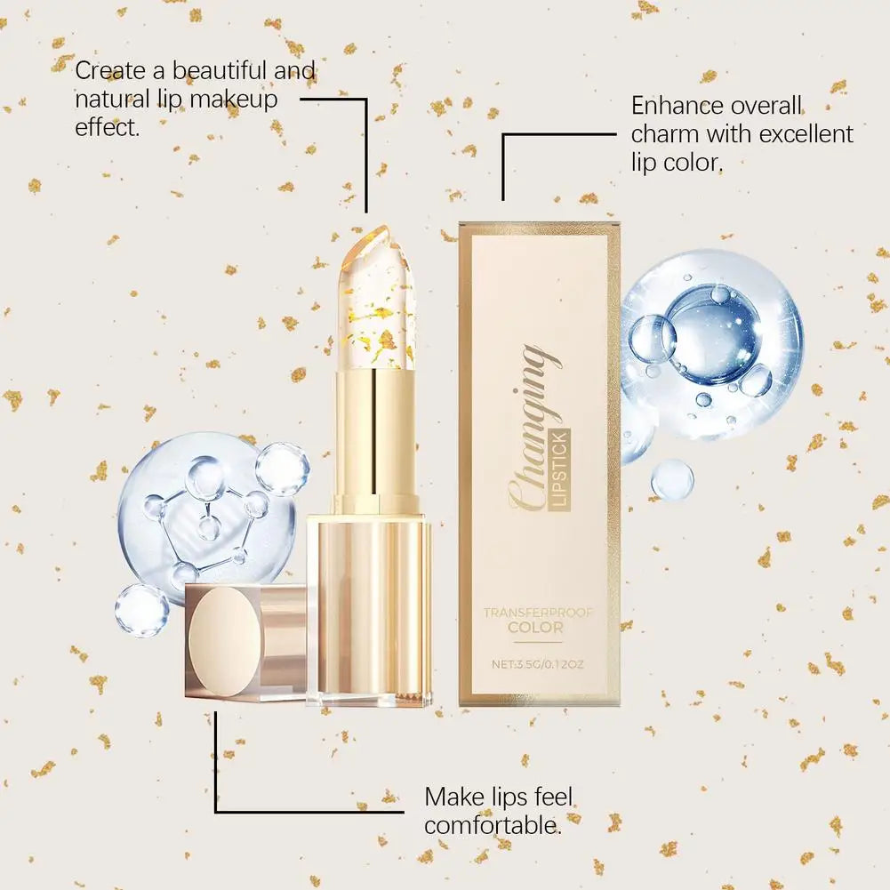 Color Changing Lipstick Deeply Moisturizing and Repairing Chapped Lip Lines Long Lasting 24H Moisturizing Glossy Shine Lip Gloss