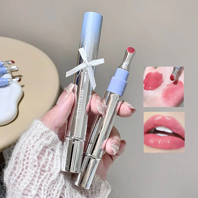 Mirror Watery Essence Lip Gloss Long-Lasting Non-Sticky Plumping Liquid Lipstick Jelly Lip Glaze Makeup Moisturizing Lips Tint