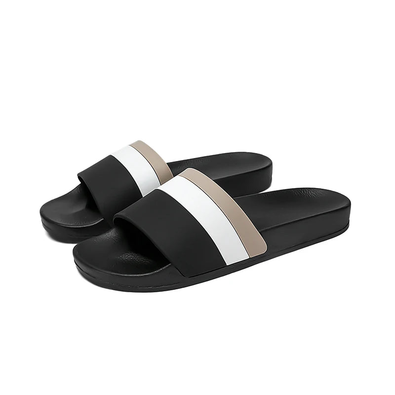 YRZL Men Slippers Summer Soft Sandals Breathable Lightweight Slides for Men Non-Slip Comfortable Shoes Outdoor Casual Footwear