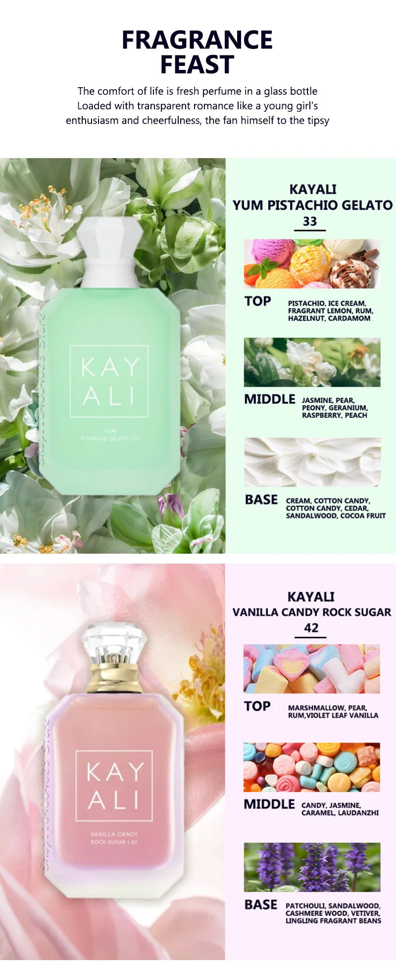 100ML Kayali Original Arabian Women Perfume Middle Eastern Brand Perfume High Quality Long-lasting Fragrance Eau De Parfume